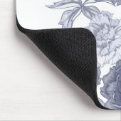 Liebe Life Blue Floral Mouse Pad Mousepad (Ecke)