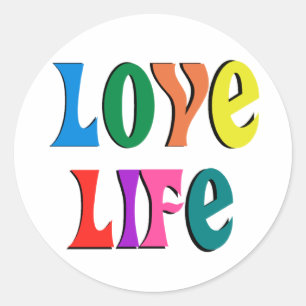 LIEBE LIFE! christliche, anpassbare Nachricht Runder Aufkleber