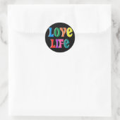 LIEBE LIFE! christliche, anpassbare Nachricht Runder Aufkleber (Tasche)