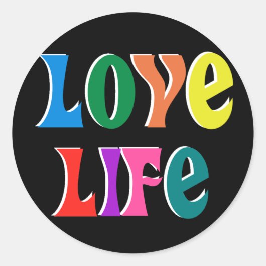 LIEBE LIFE! christliche, anpassbare Nachricht Runder Aufkleber (Vorderseite)