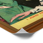 Liebe Life Flirt Romance Comic Illustration Retro Poster (Ecke)