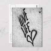 Liebe Life Graffiti Postkarte (Vorne/Hinten)