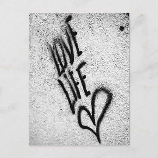 Liebe Life Graffiti Postkarte (Vorderseite)