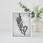 Liebe Life Graffiti Postkarte (Stehend Vorderseite)