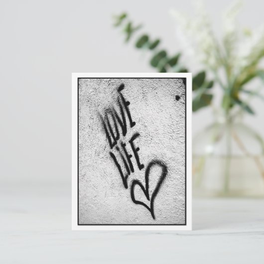 Liebe Life Graffiti Postkarte (Stehend Vorderseite)