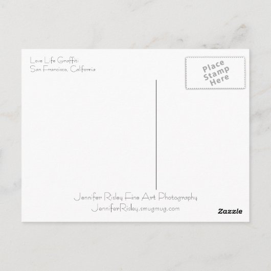 Liebe Life Graffiti Postkarte (Rückseite)