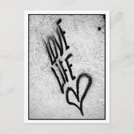 Liebe Life Graffiti Postkarte (Vorderseite)