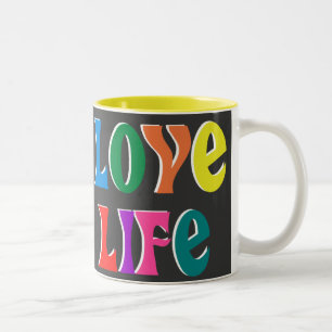 Liebe LIFE! individuell anpassbare christliche Nac Zweifarbige Tasse