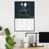 Liebe Life is Beautiful Rose Buds 2025 Kalender Poster (Heimbüro)