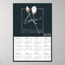 Liebe Life is Beautiful Rose Buds 2025 Kalender Poster