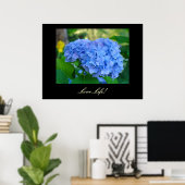 Liebe Life! Kunstdrucke Blue Hydrangea Floral art Poster (Heimbüro)