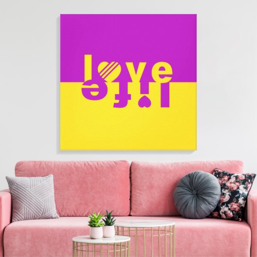 LIEBE LIFE-Leinwand Leinwanddruck (Insitu (Wohnzimmer))