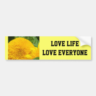 Liebe Life Liebe Jeder Autoaufkleber Sonnenblumen