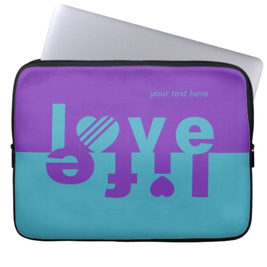 LIEBE LIFE Notebook-Ärmel Laptopschutzhülle (Vorderseite)