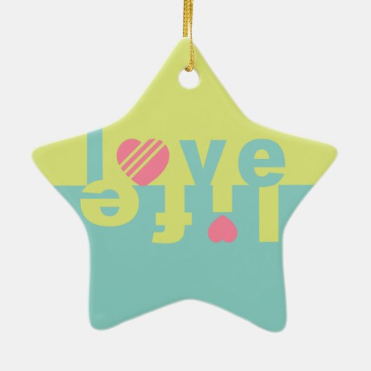 LIEBE LIFE-Ornamente Keramikornament (Hinten)