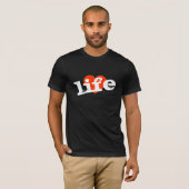 Liebe Life! Red Heart Design. T-Shirt (Vorne ganz)