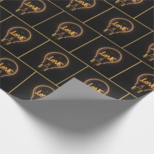 Liebe Light Bulle Geschenkpapier (Ecke)