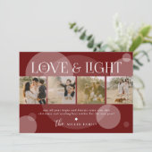 Liebe&Light Foto Collage Weihnachtskarte Feiertagskarte (Stehend Vorderseite)