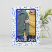 Liebe & Light Foto Hanukkah Card Feiertagskarte (Stehend Vorderseite)