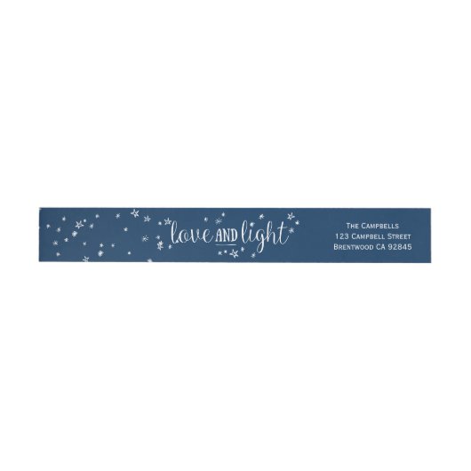Liebe & Light Holiday Wraparound Address Label (Person)