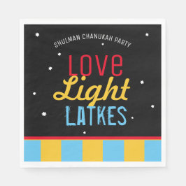 Liebe Light Latkes Black Hanukkah Funny Zitat Serviette