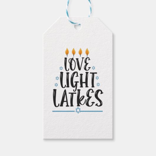 Liebe Light Latkes Funny Hanukkah Jüdischer Feiert Geschenkanhänger (Vorderseite)