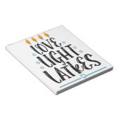 Liebe Light Latkes Funny Hanukkah Jüdischer Feiert Notizblock (angewinkelt)