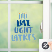 Liebe Light Latkes Hanukkah Candles Fensteraufkleber (Zuhause)
