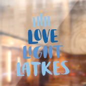 Liebe Light Latkes Hanukkah Candles Fensteraufkleber (Blatt 2)