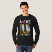 Liebe Light Latkes Hanukkah Chanukah Jüdische Männ T-Shirt (Vorne ganz)