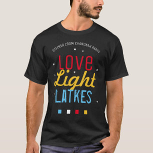 Liebe Light Latkes Hanukkah Funny Zitat BLACK T-Shirt
