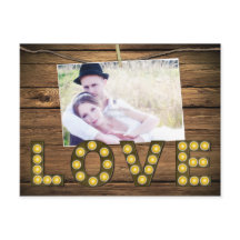 LIEBE Lighted Rustic Sign Foto Retten Datum Postka