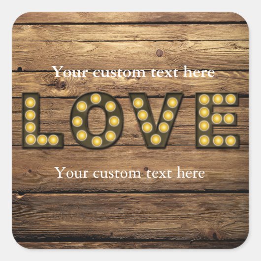 LIEBE Lighters Letters Rustic Country Sticker Gefa (Vorderseite)