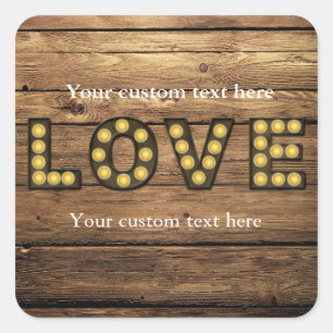 LIEBE Lighters Letters Rustic Country Sticker Gefa