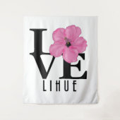 LIEBE Lihue Hawaii Pink Wandteppich (Vorderseite)