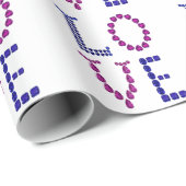 Liebe - Lila Amethyst und Gemstone aus blauem Saph Geschenkpapier (Rolleneckpunkt)