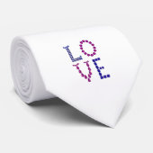 Liebe - Lila Amethyst und Gemstone aus blauem Saph Krawatte (Gerollt)