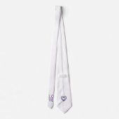 Liebe - Lila Amethyst und Gemstone aus blauem Saph Krawatte (Rückseite)