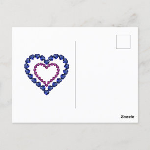 Liebe - Lila Amethyst und Gemstone aus blauem Saph Postkarte