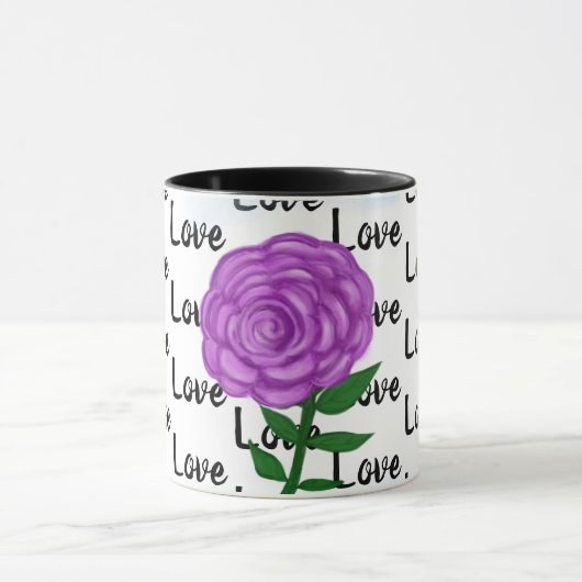 Liebe Lila Blume Tasse (Zentrum)