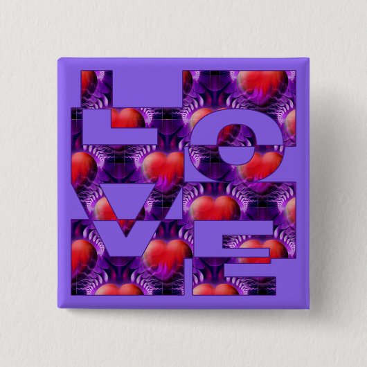LIEBE | lila Button (Vorderseite)