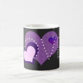Liebe Lila Hearts Kaffeetasse (Mittel)