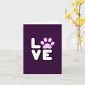 LIEBE - LILA KARTE (Gelbe Blume)