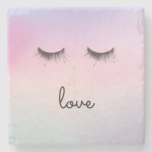 Liebe Lila Pink Gefärbte Krawatte Steinuntersetzer (Vorderseite)