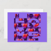 LIEBE | lila Postkarte (Vorne/Hinten)