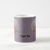 Liebe Lila rosa Amethyst-Kristalle Kaffeetasse (Mittel)