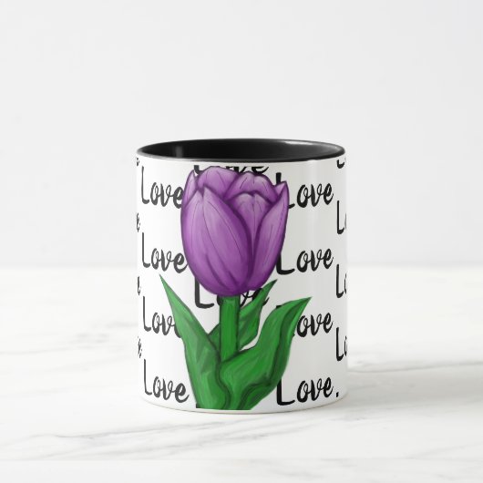 Liebe Lila Tulip Tasse (Zentrum)