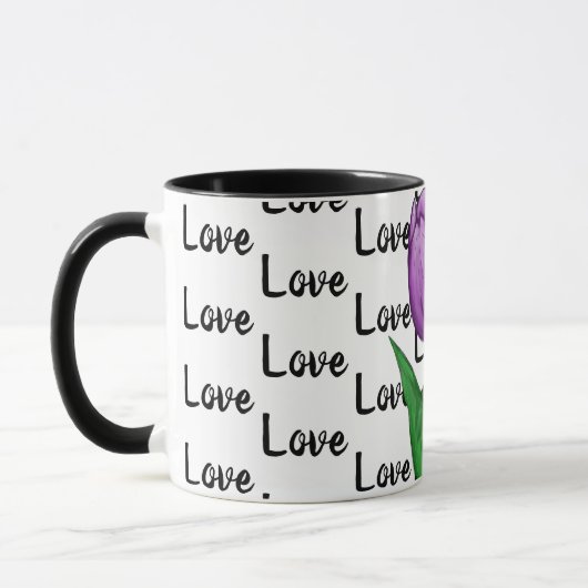Liebe Lila Tulip Tasse (Links)