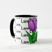 Liebe Lila Tulip Tasse (Vorderseite Links)
