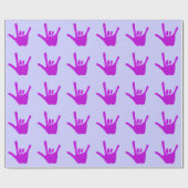 Liebe Lila Wrapping Paper Geschenkpapier (Flach)